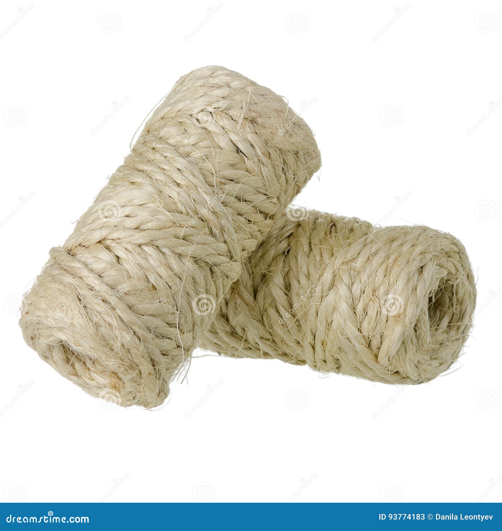 Skein Brown Twine Rope On White Stock Photo 2240079793