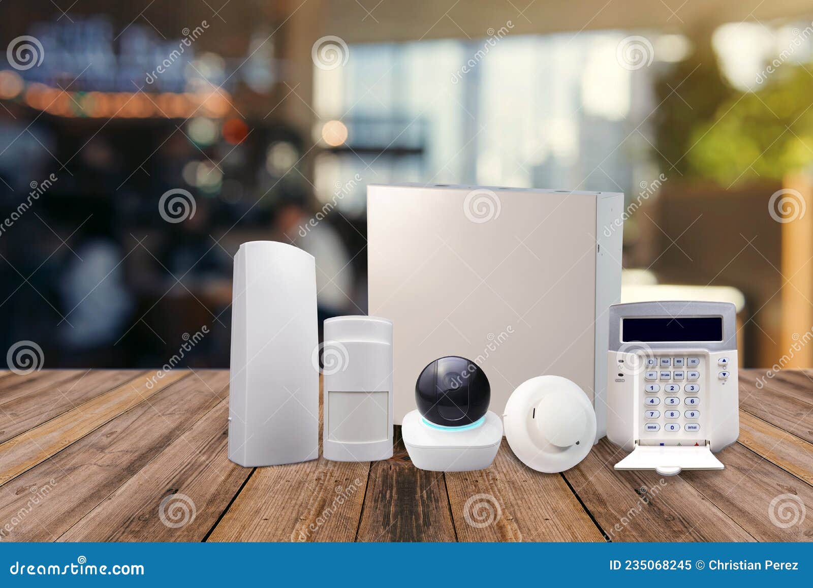 Sistema De Alarma Para El Hogar, Sistema De Seguridad CCTV Stock Image -  Image of command, business: 235068245