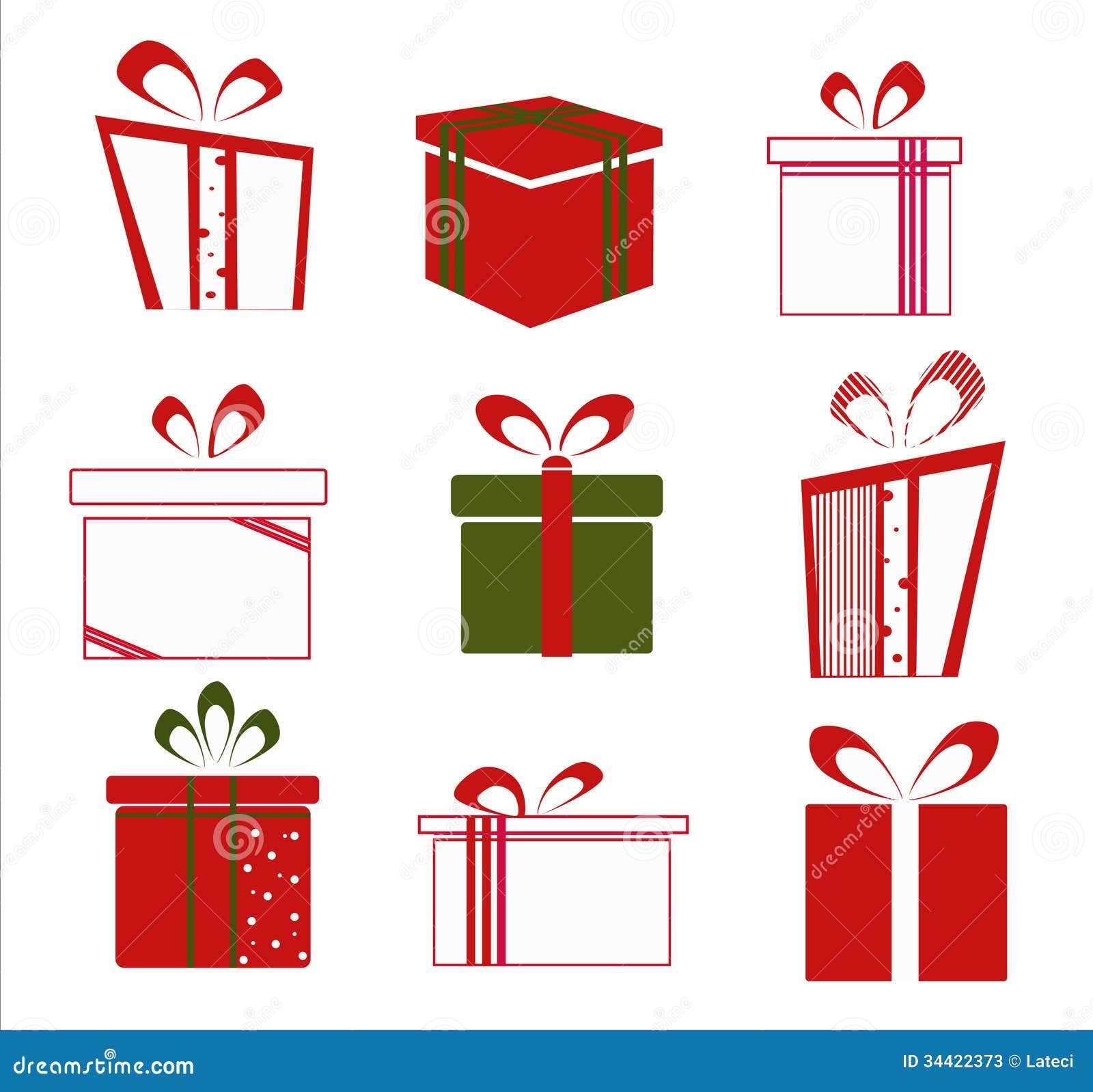 Download Sistema De Cajas De Regalo Coloridas Del Vector ...