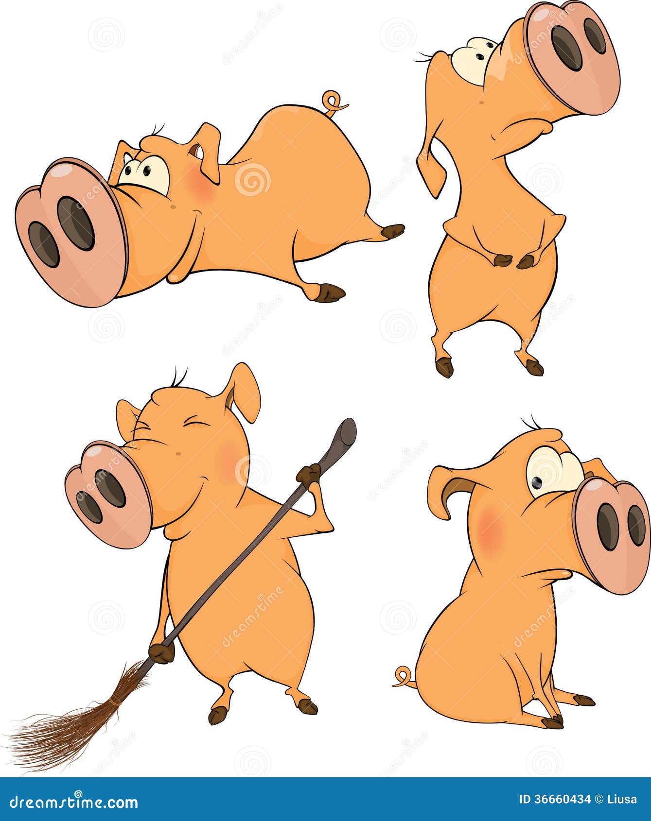 Sistema De Cerdos Alegres. Dibujos Animados Ilustración del Vector - Ilustración de cerdos, pintura: 36660434 Sistema De Cerdos Alegres. Dibujos Animados Ilustración del Vector - Ilustración de cerdos, pintura: 36660434