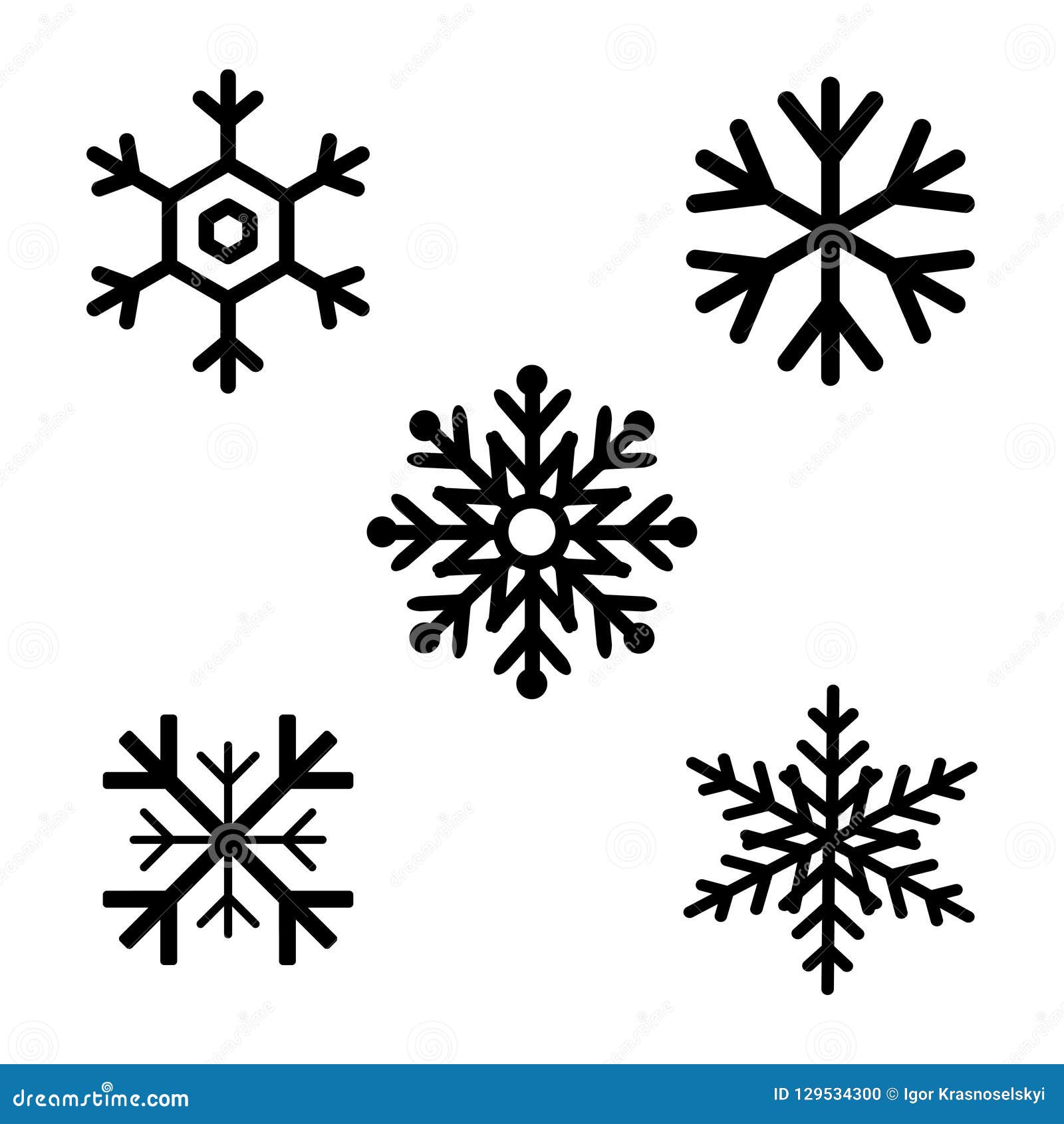 Sistema De Iconos Negros De Los Copos De Nieve Copo De Nieve Negro  Plantilla De Los Copos De Nieve Invierno Del Copo De Nieve Ico Ilustración  del Vector - Ilustración de fondo