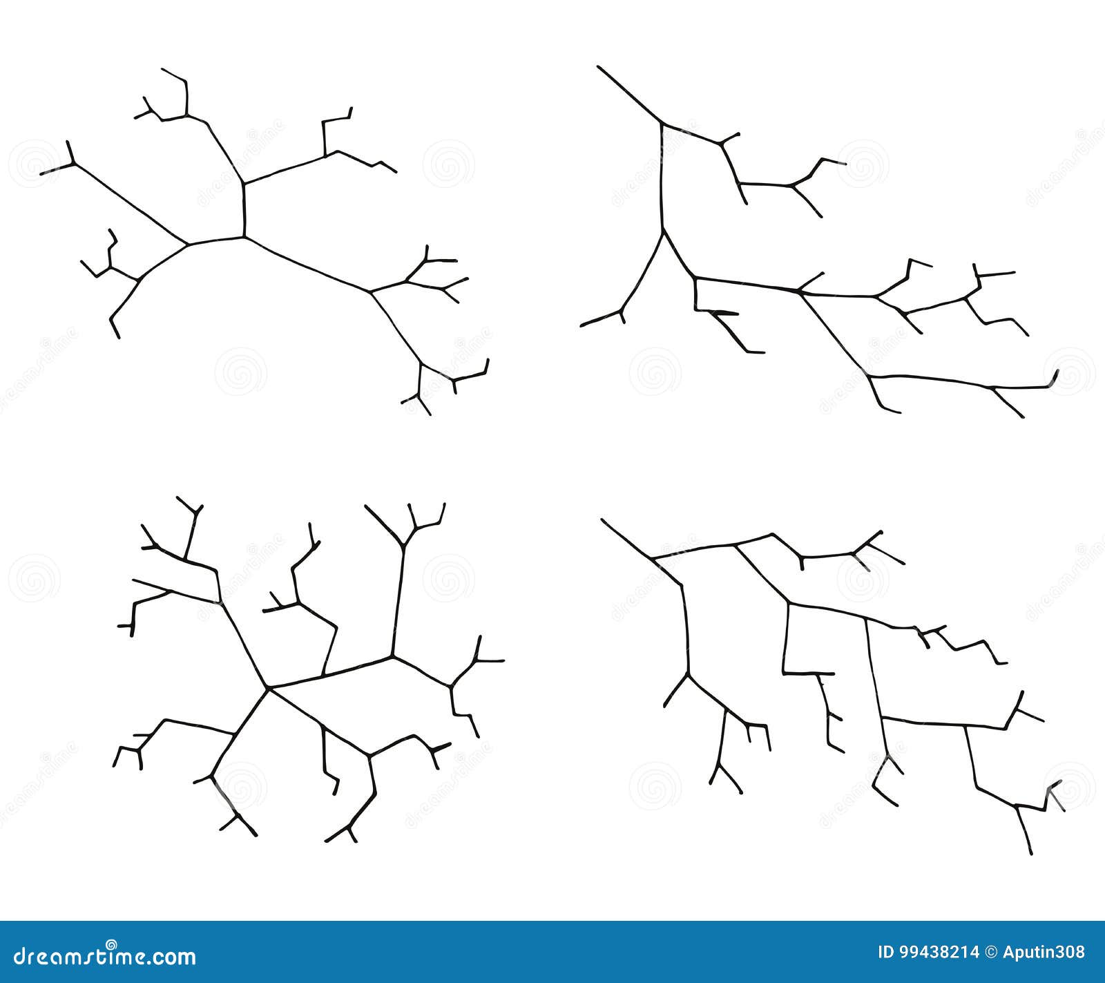 Sistema De La Grieta Dibujo De La Mano Del Ejemplo Del Vector Ilustración  del Vector - Ilustración de grietas, peligro: 99438214