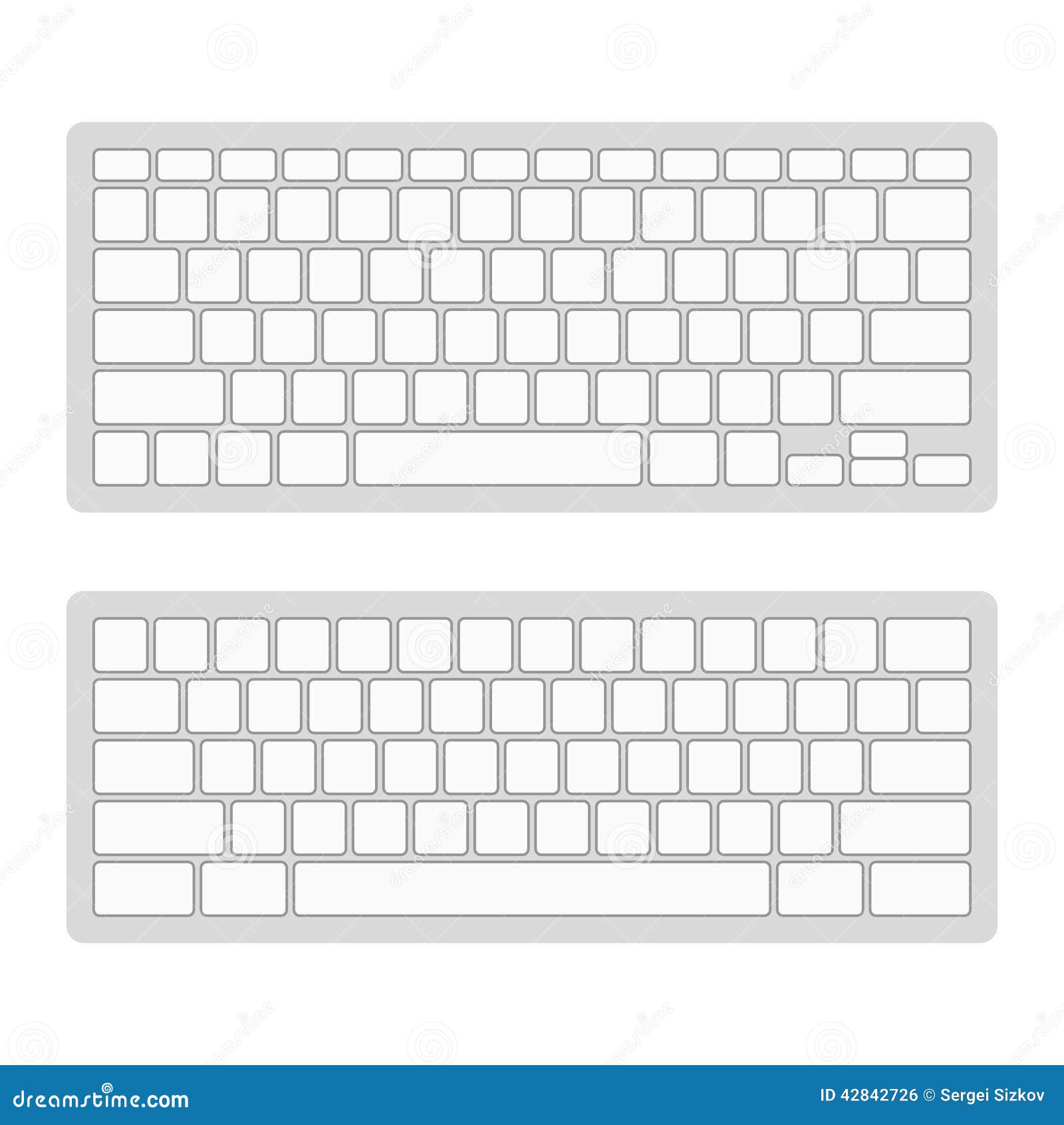 Maqueta de teclado. teclado para portátil. ilustración vectorial
