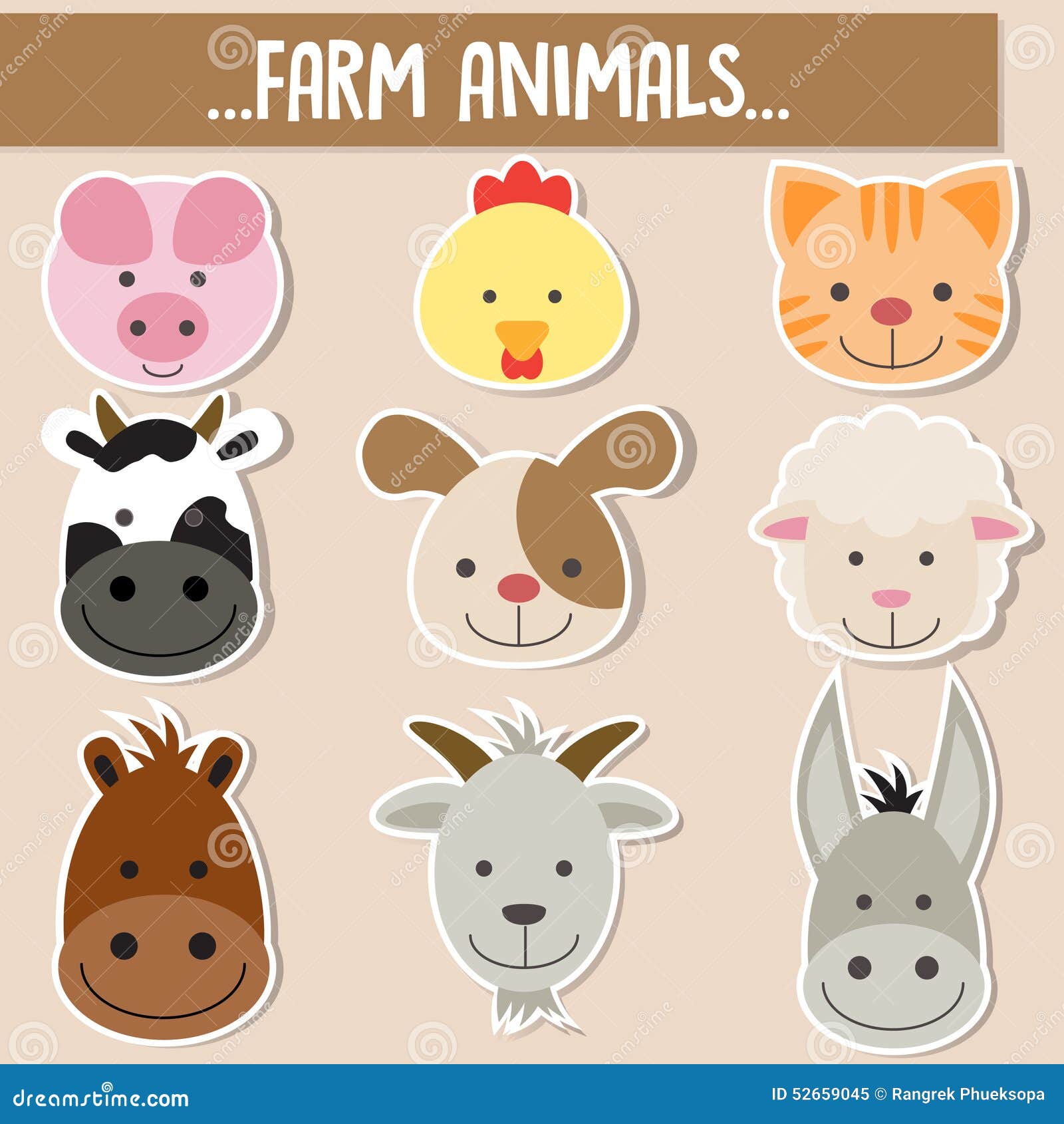 Sistema De Las Caras Animales Ilustración del Vector - Ilustración de conejo, caras: 52659045 Sistema De Las Caras Animales Ilustración del Vector - Ilustración de conejo, caras: 52659045