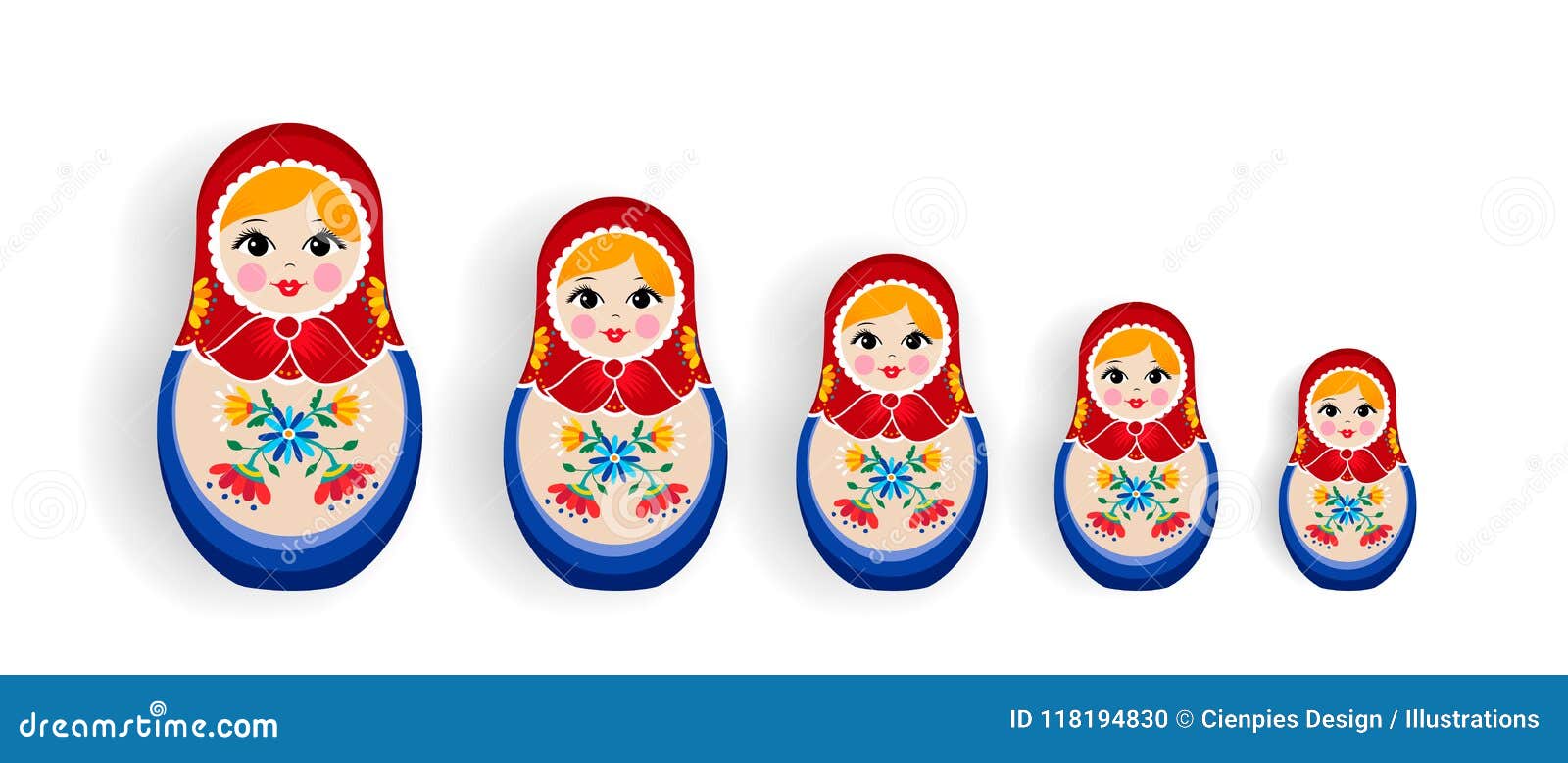 Sistema De Las Muñecas De La Jerarquización O Del Recuerdo Rusas De Rusia Ilustración del Vector - Ilustración de jerarquización, rusas: 118194830