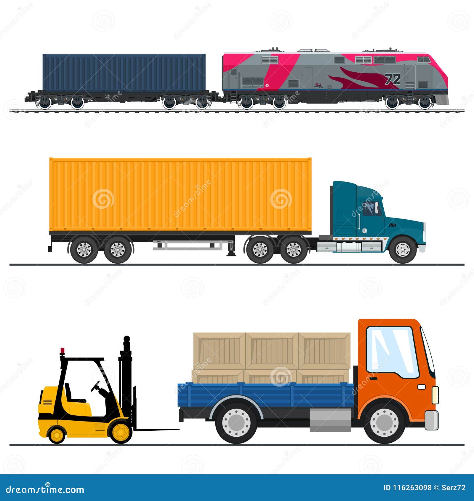 recurso renovable enfermero Tejido Sistema De Transporte De Carga Ilustración del Vector - Ilustración de  transporte, camioneta: 116263098