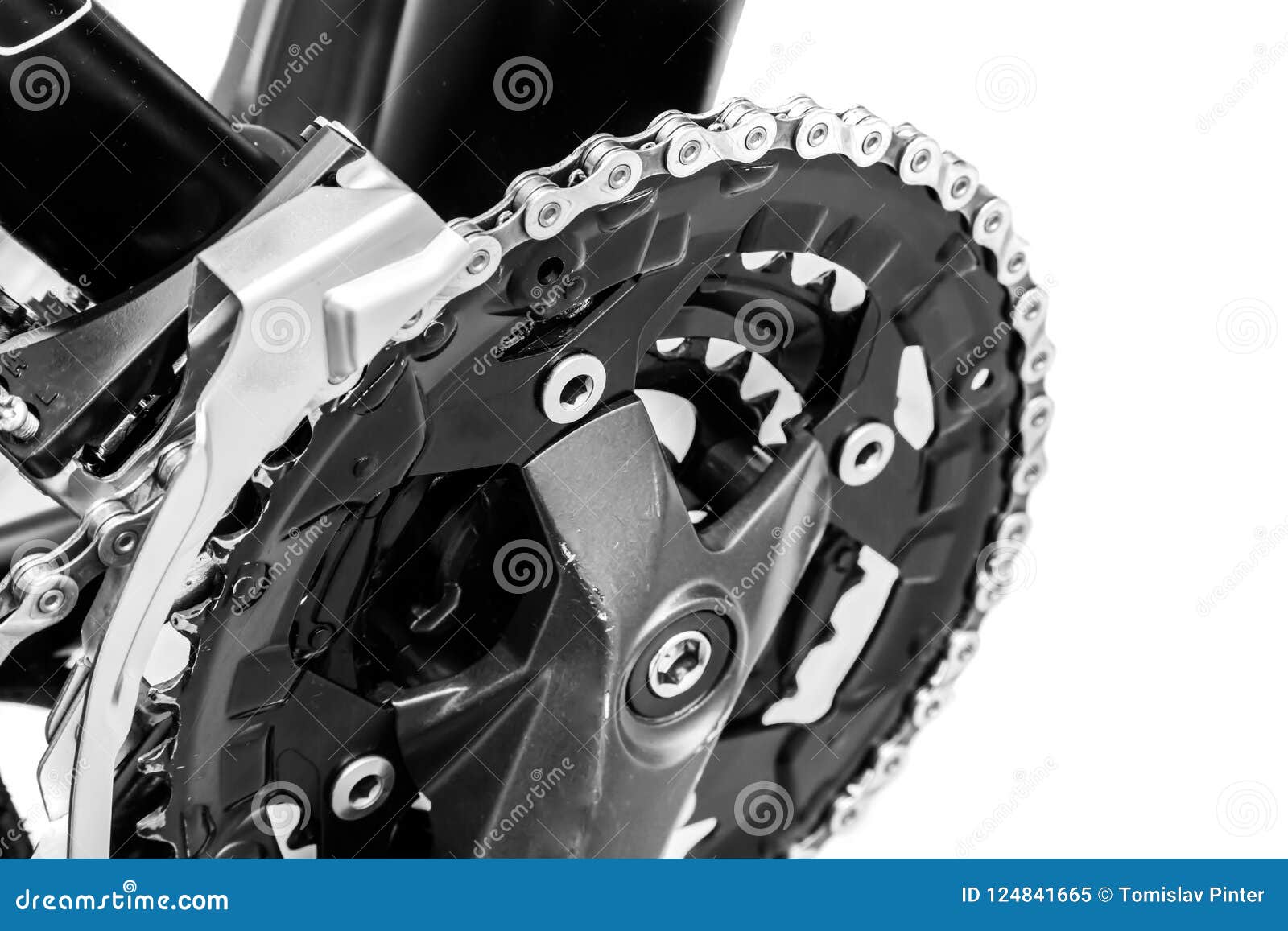 Sistema Del Drivetrain De La Bicicleta Imagen de archivo Imagen de