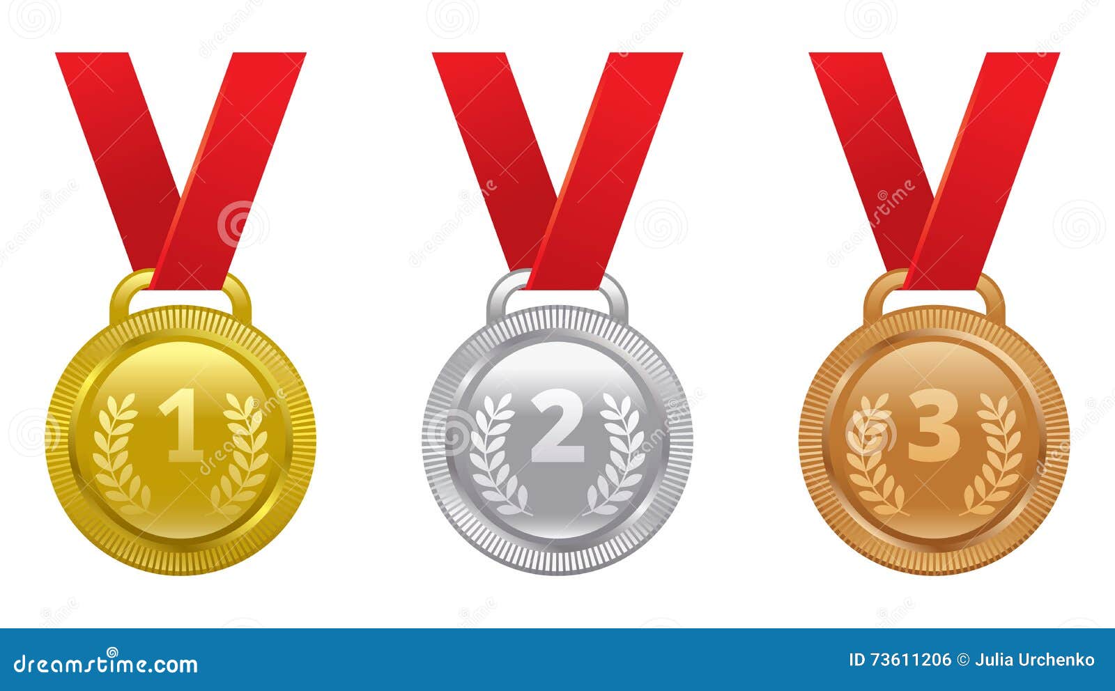 Sistema Del Vector De Medallas De Los Premios De Los Deportes Ilustración  del Vector - Ilustración de conjunto, honestidad: 73611206