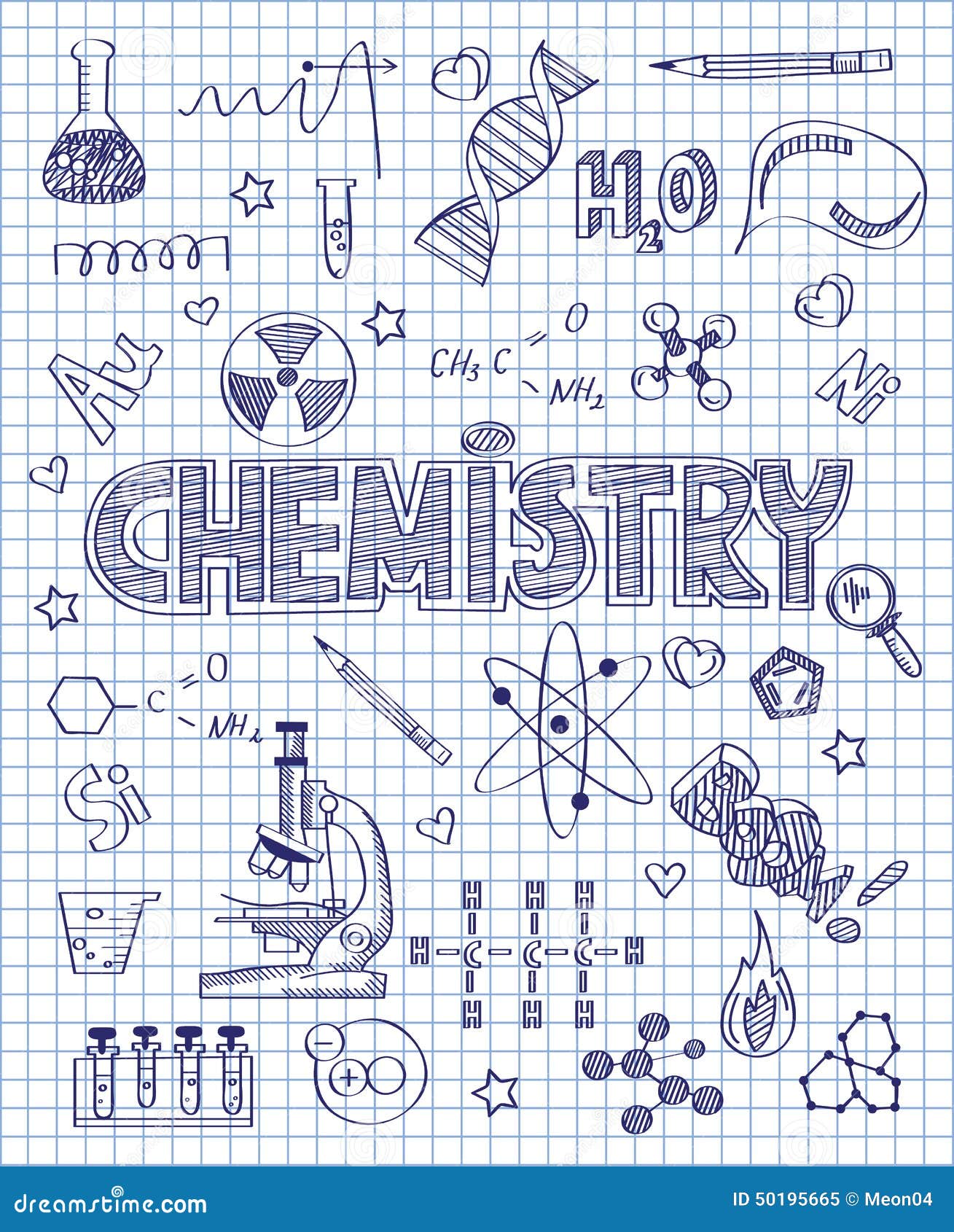 Sistema Dibujado Mano De La Química Ilustración del Vector - Ilustración de  bulbo, conjunto: 50195665