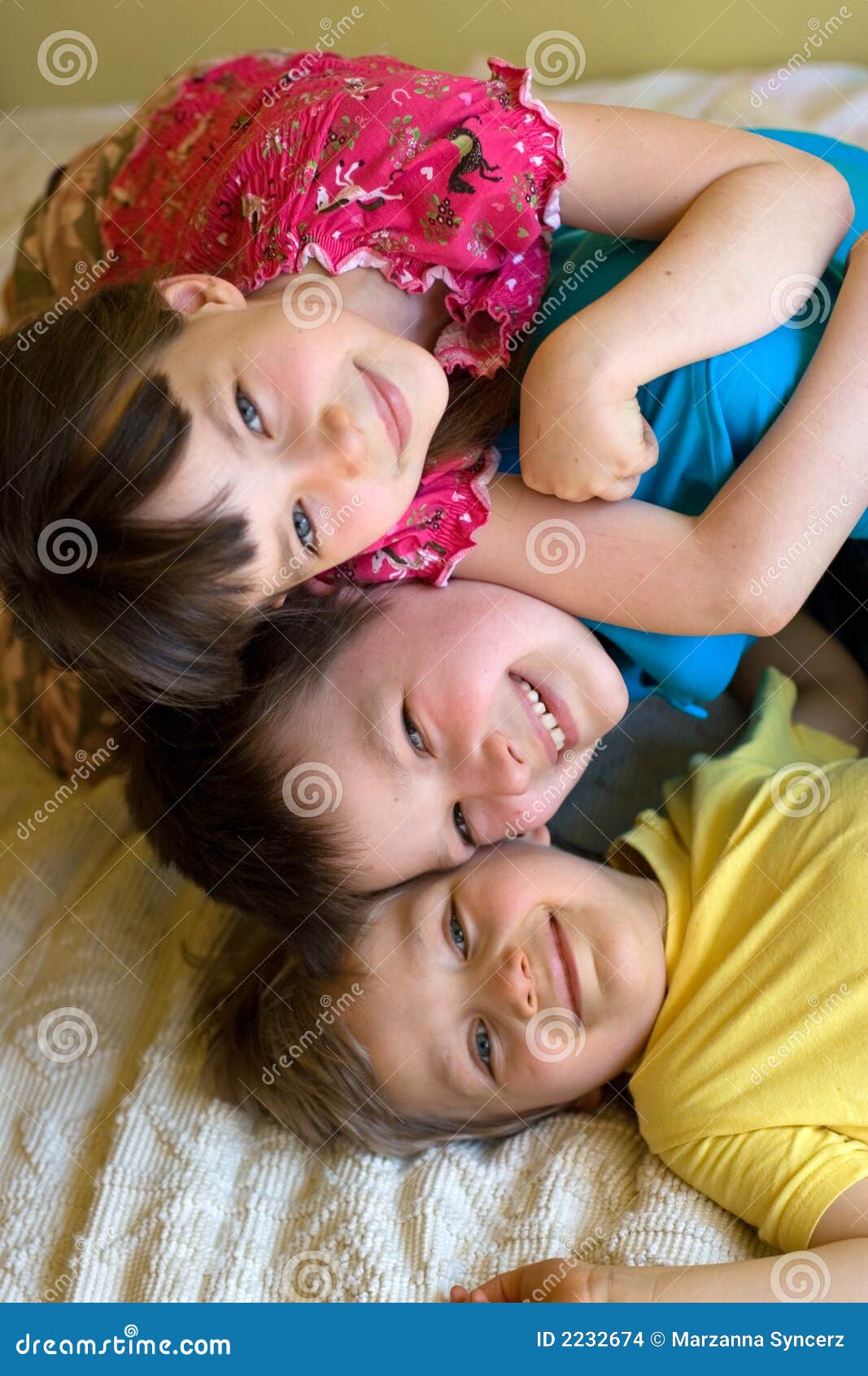 Sister and two brothers stock photo. Image of hugging 2232674
