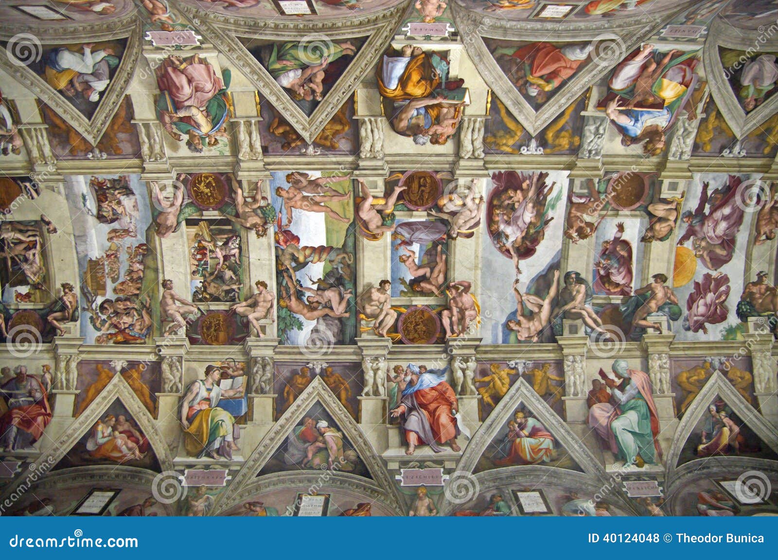 Sistine Chapel Ceiling Landmark Attraction In Vatican State