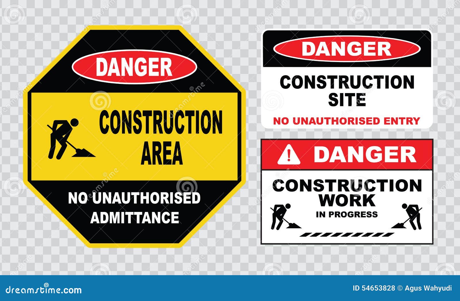 Site Safety Sign or Construction Safety Stock Illustration ...