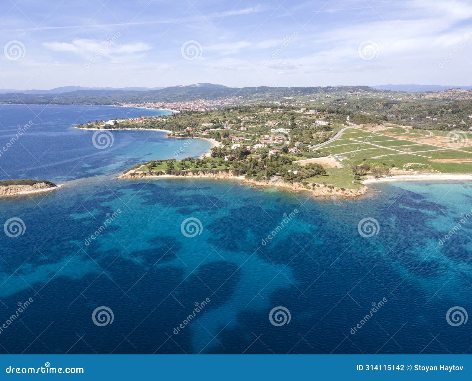 sithonia coastline near kastri beach, chalkidiki, greece