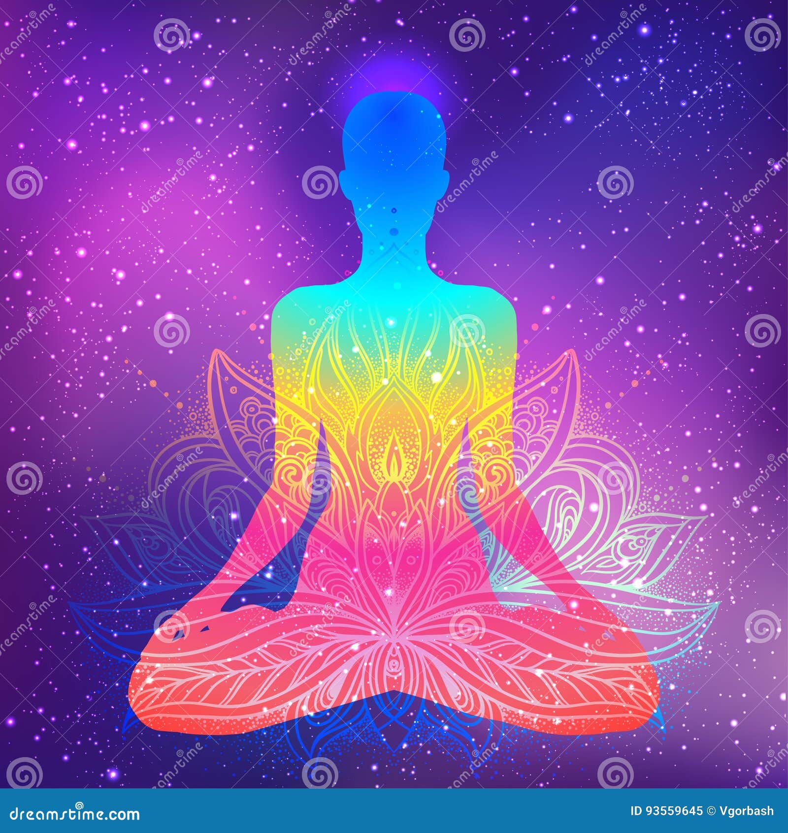 Mandala Yoga Vector Illustrations Graphic by eddecreatives