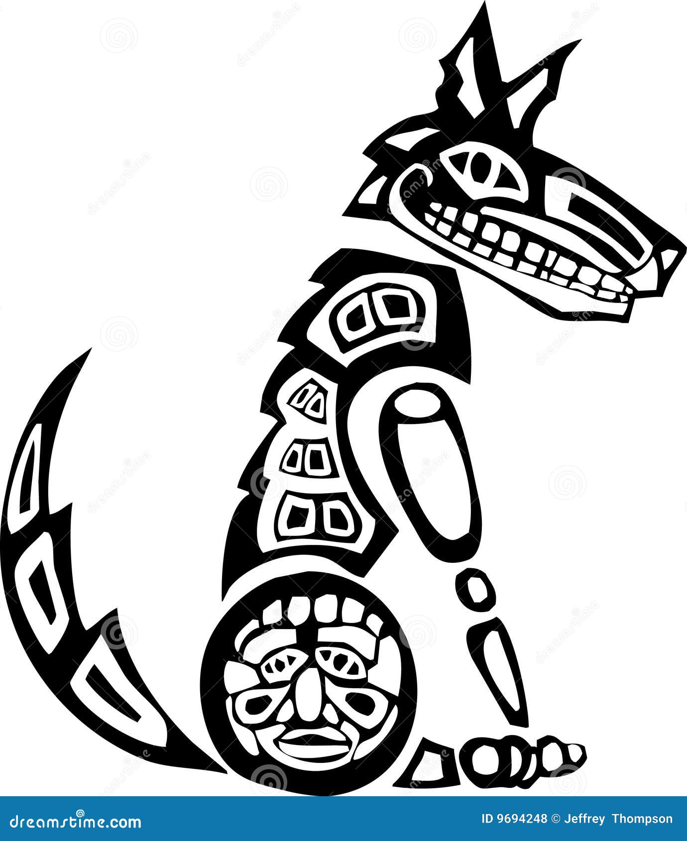 tribal tattoo wolf designs Stock Vector  Adobe Stock