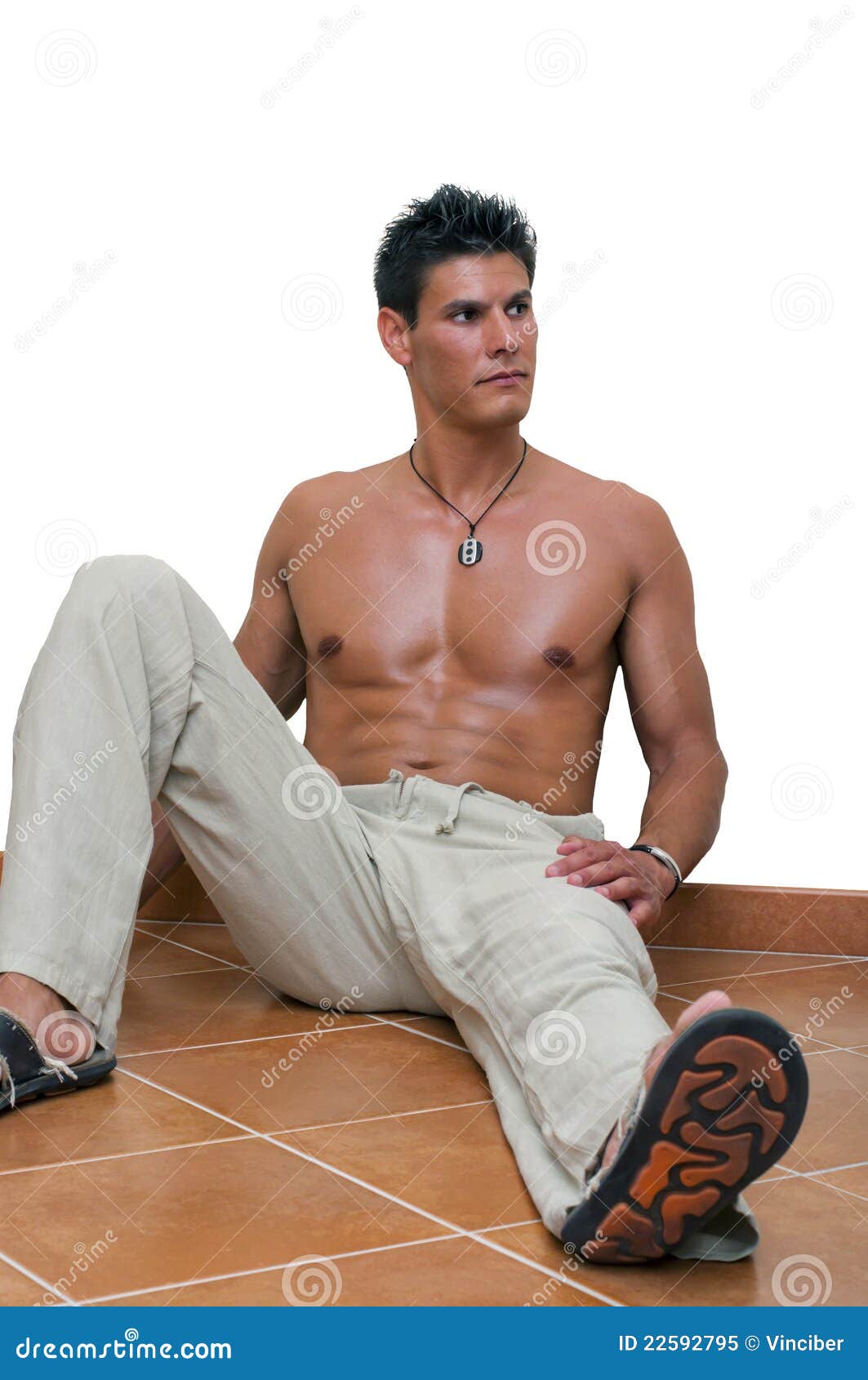 Sitting on the floor stock image. Image of athlete, beauty 22592795