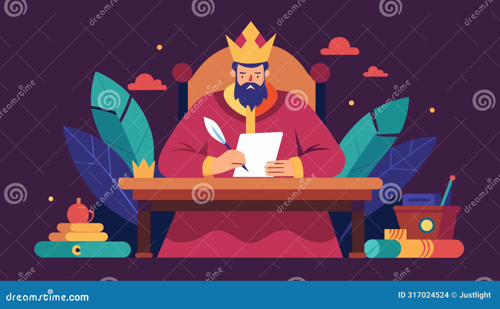sitting at his writing desk the emperor journals about his thoughts and emotions processing them with honesty and