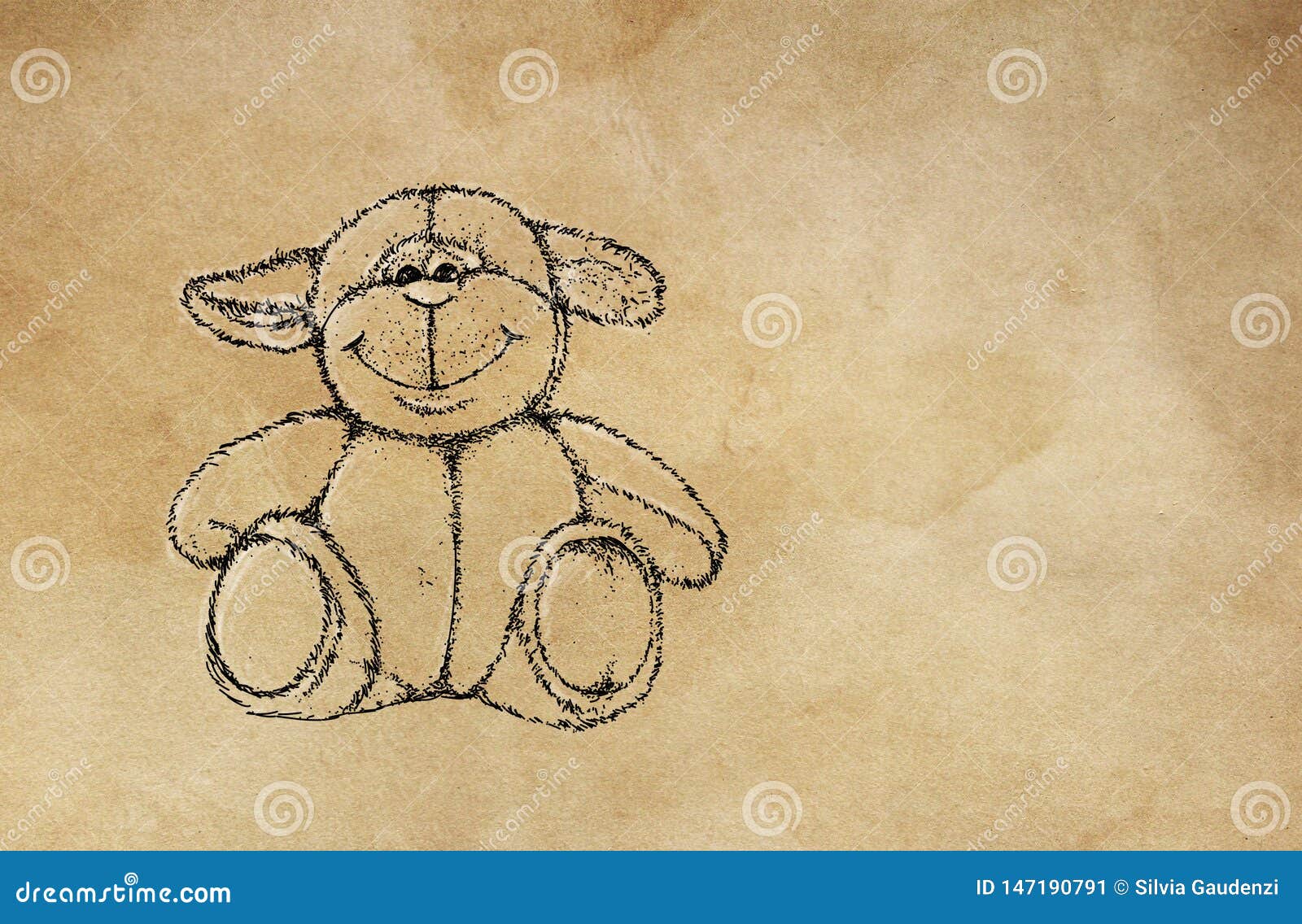 a sitting little sheep smiling