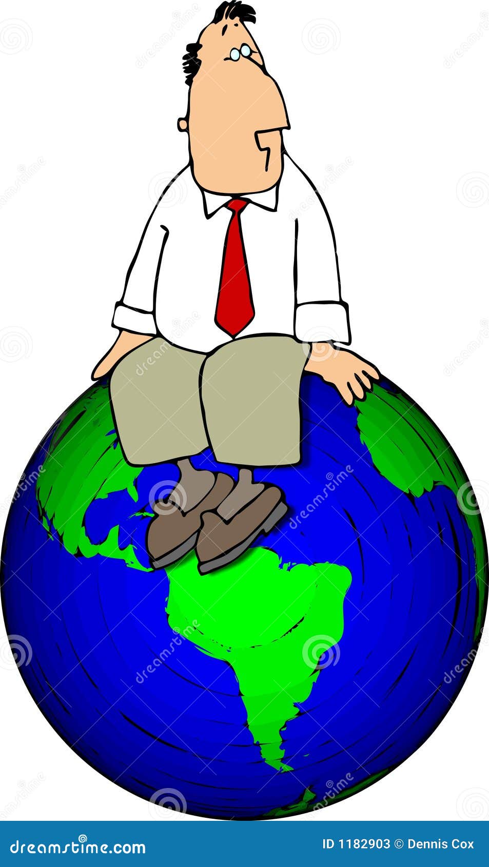 Sitting on Top of the World Illustration Illustration of male, 1182903