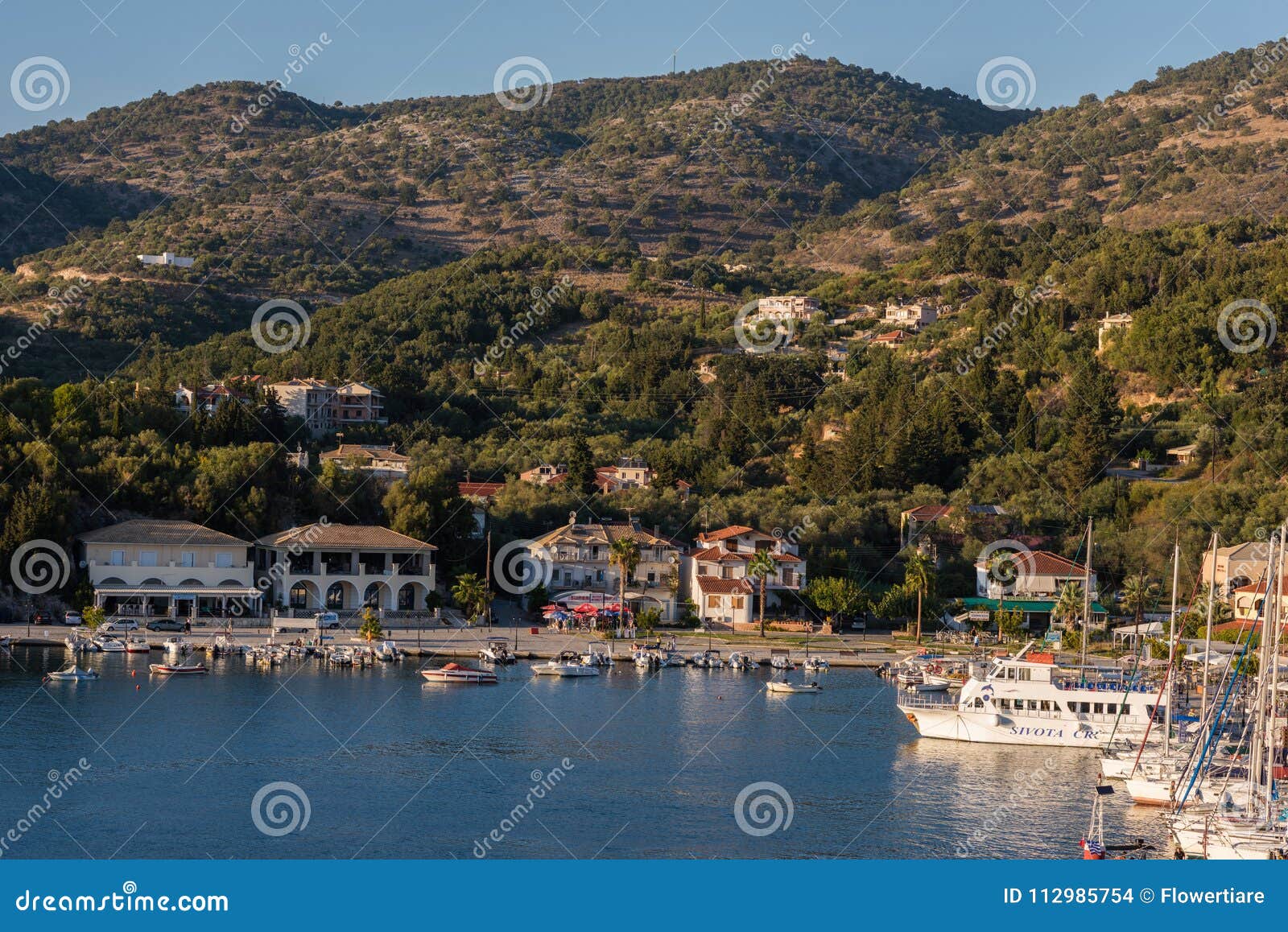 Sivota, Greece, 09 September, 2017 Panorama of the Center of the Town ...