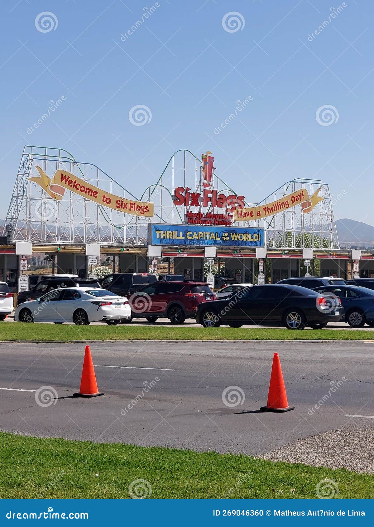SIX Flags Park in Los Angeles California USA Editorial Image Image of
