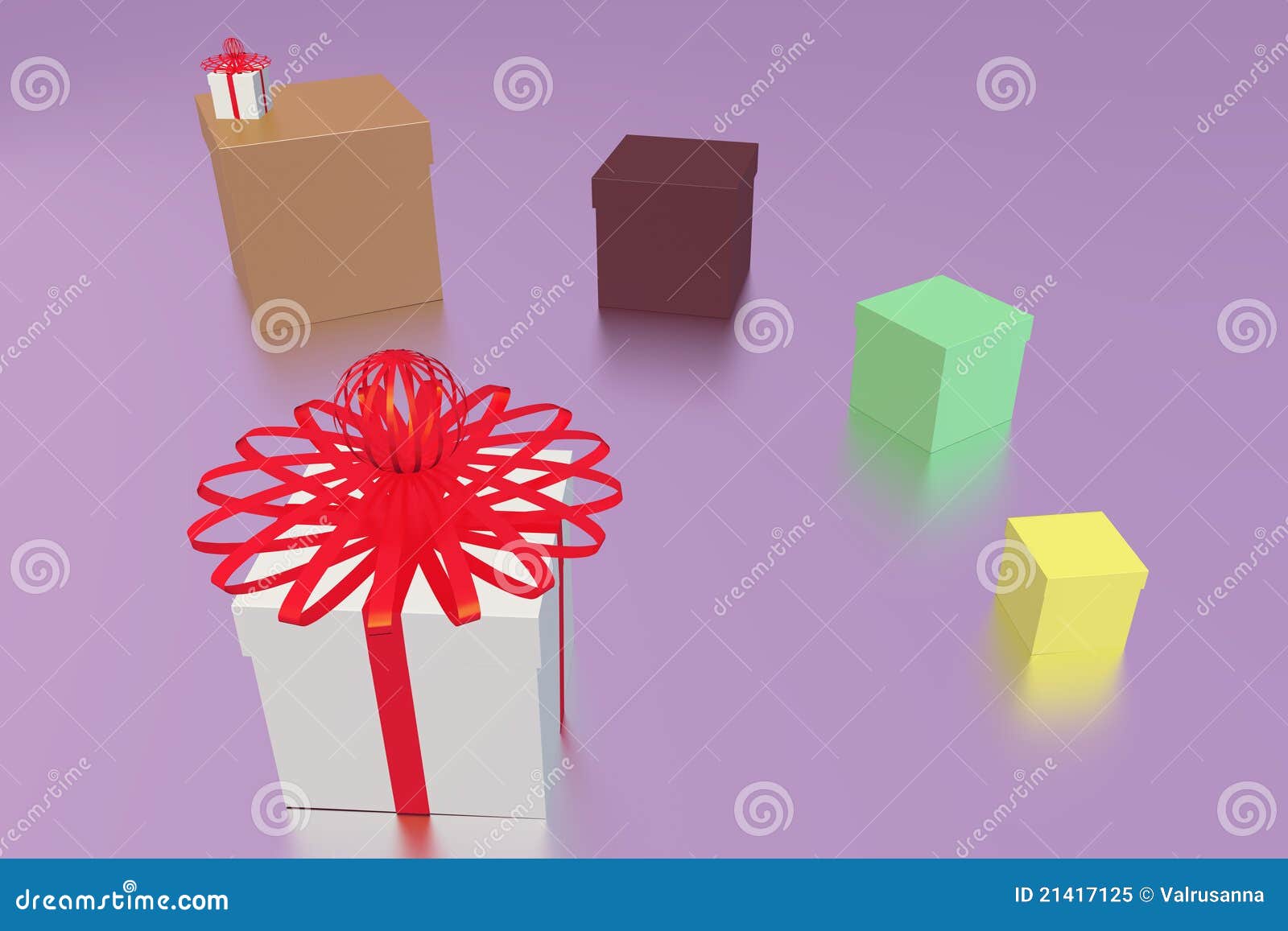 Six gift boxes stock illustration. Illustration of claret - 21417125