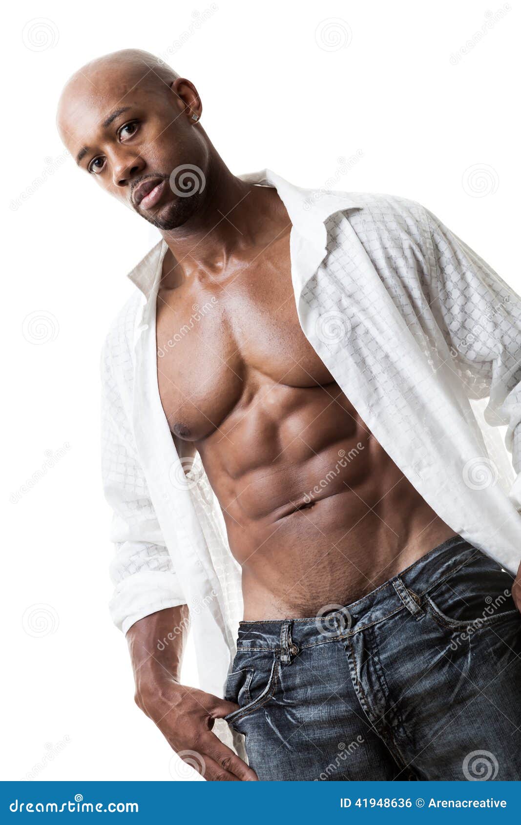 Six Pack Abs stock photo. Image of black, body, masculine - 41948636