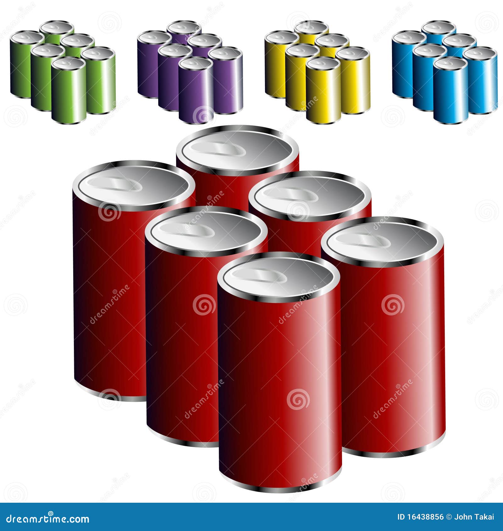 six pack cans