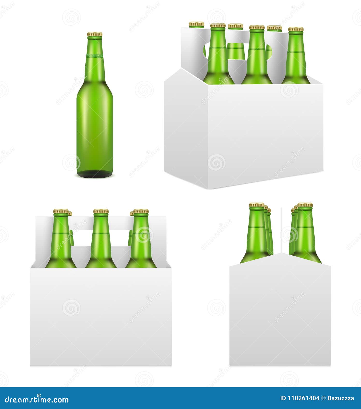 Download Beer Bottle Mockup Set Vector Realistic Illustration Stock Vector Illustration Of Beer Alcoholic 110261404