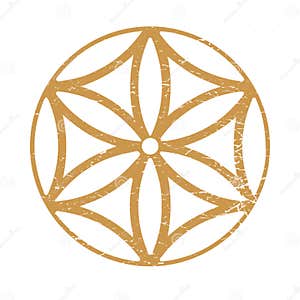 Six Petal Rosette Also Known As Sun Of The Alps Or Sacred Geometry Seed 