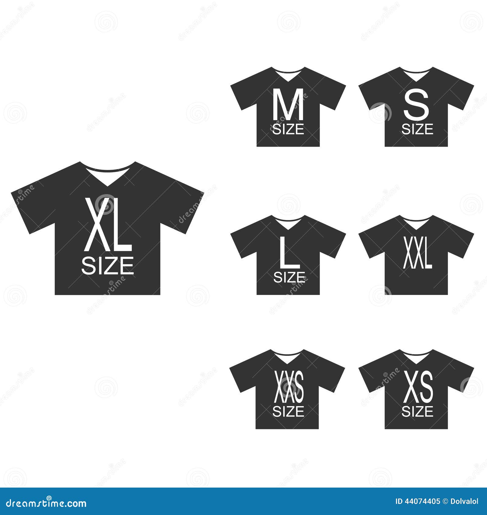 Download Size Clothing Labels Stock Vector - Image: 44074405