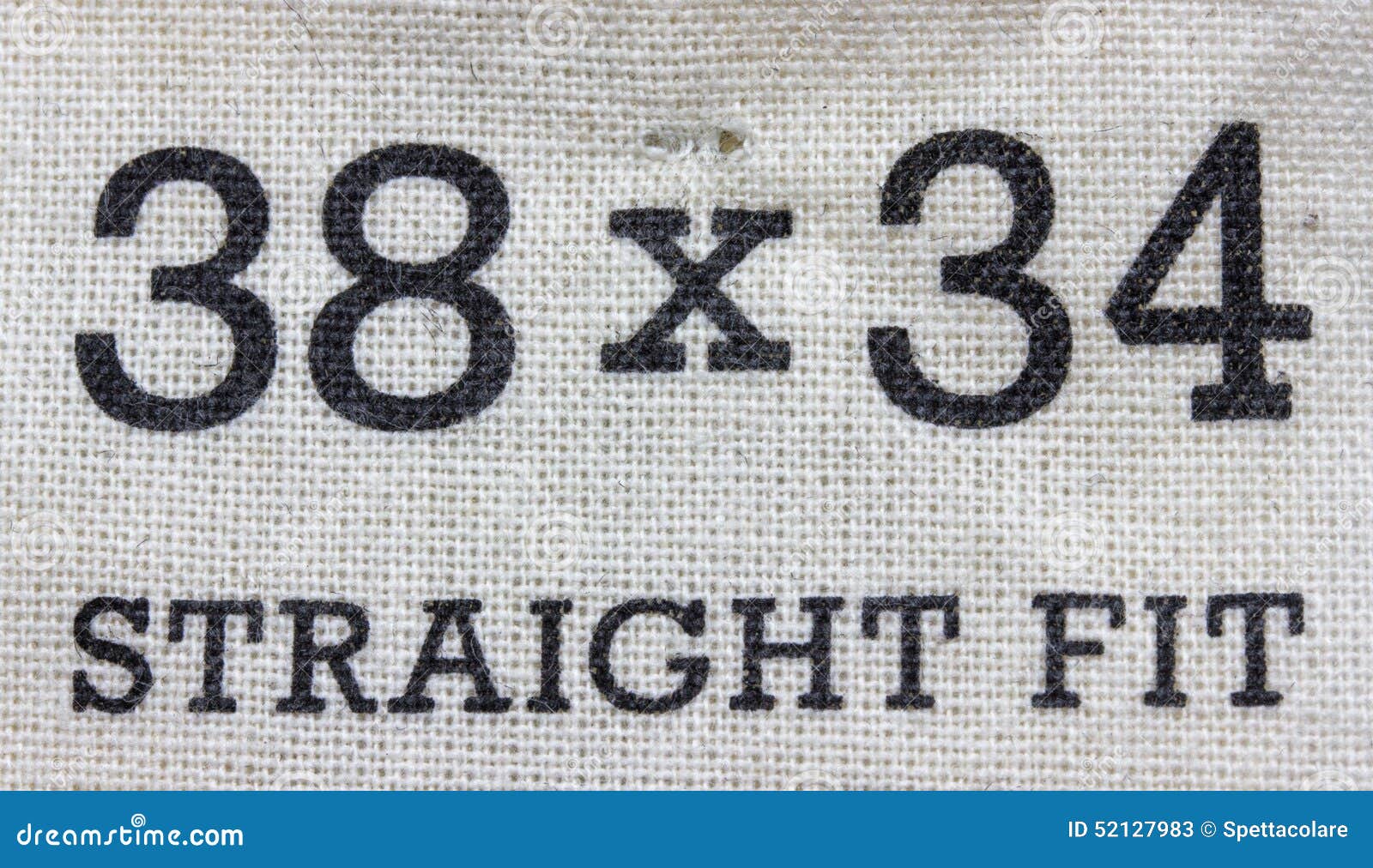 Size label for jeans pants stock image. Image of clothes 52127983