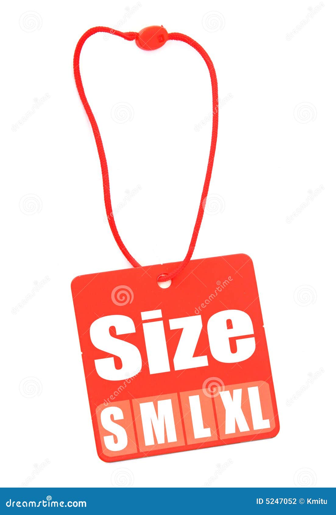 Size Tag isolated on white stock photo. Image of labels 5247052
