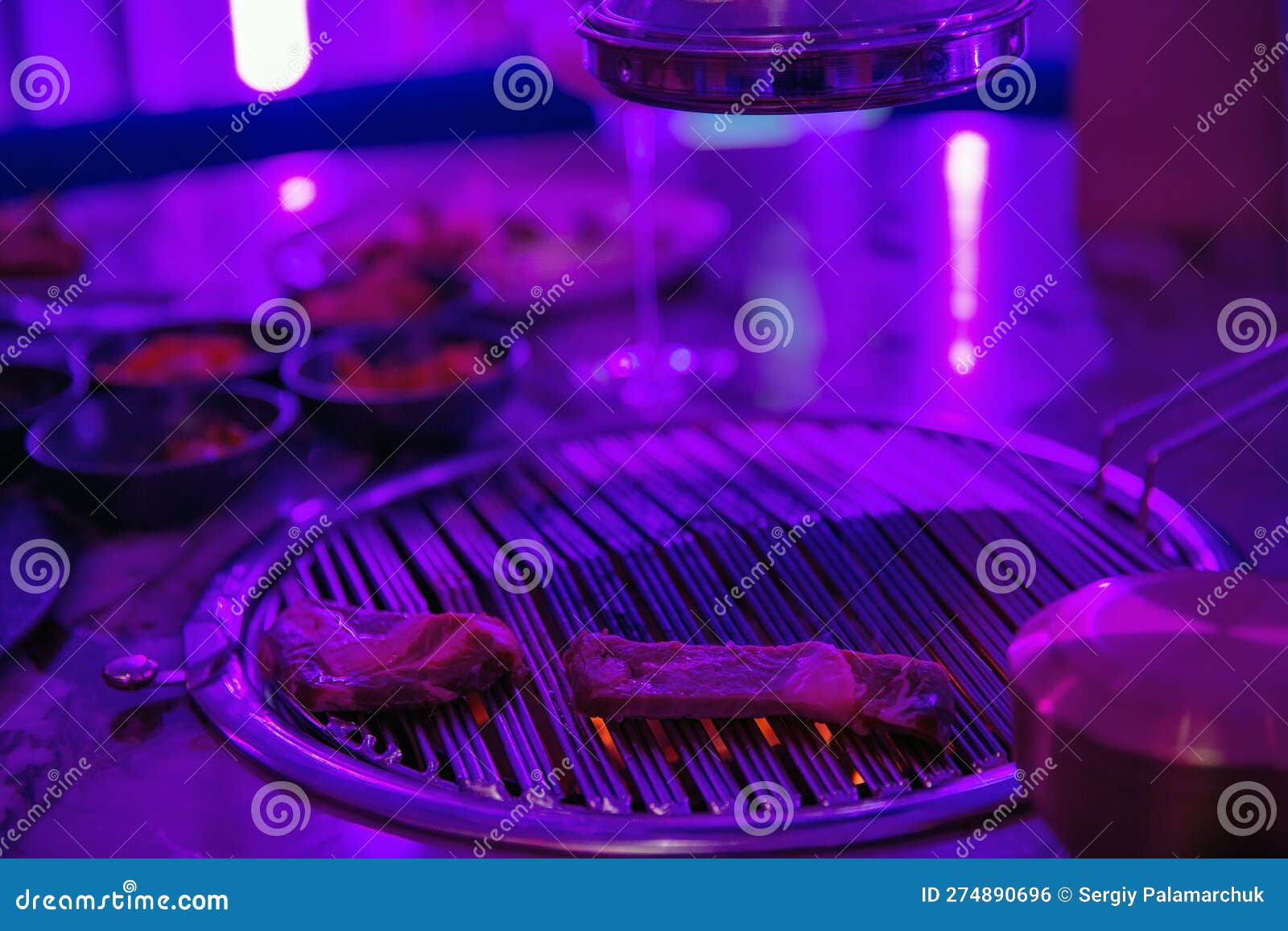 Sizzling Korean BBQ in the Restaurant Stock Photo Image of fillet