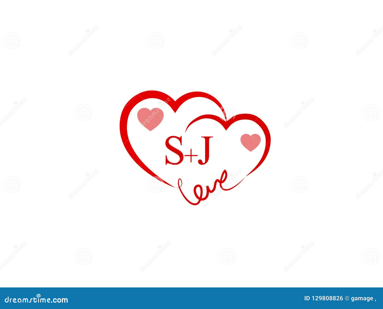 Pm Initial Letter Logo Ornament Heart Stock Vector (Royalty Free