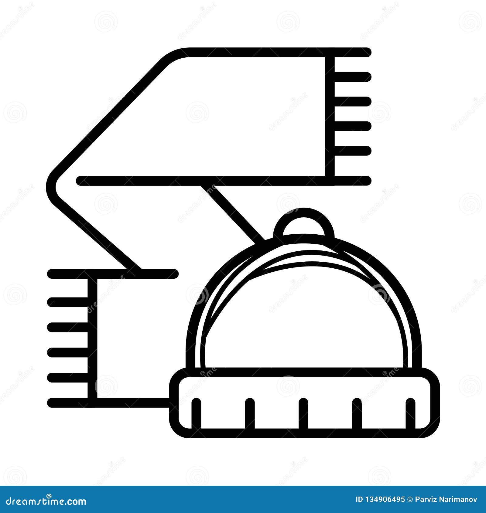 Sjaal vectorpictogram stock illustratie. Illustration of zwart - 134906495