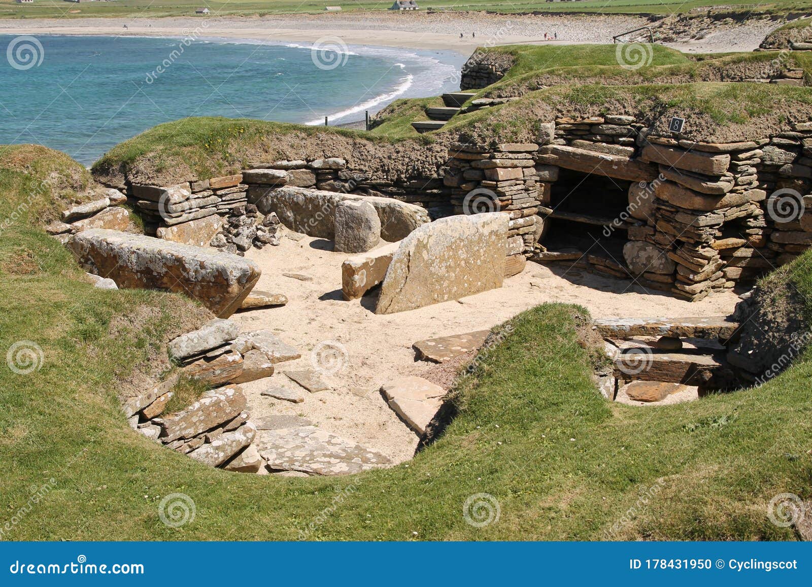 skara brae prehistoric settlement, orkney, scotland