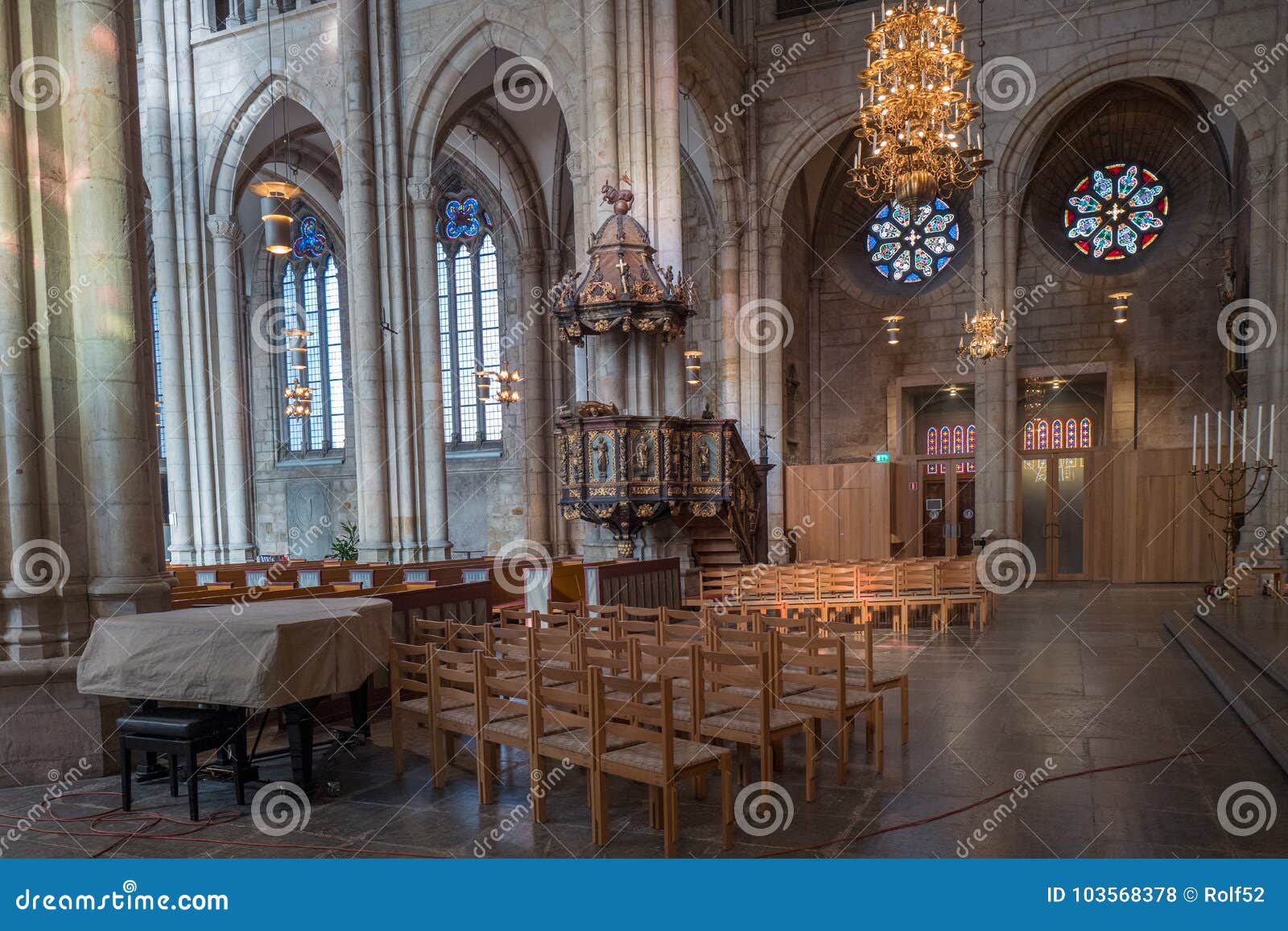 Skara Cathedral Sweden Editorial Stock Photo Image Of