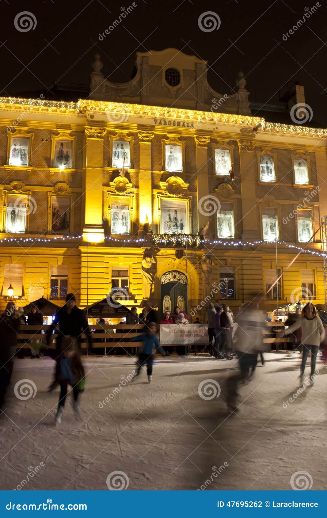 Skate rink in Budapest editorial photography. Image of decorative
