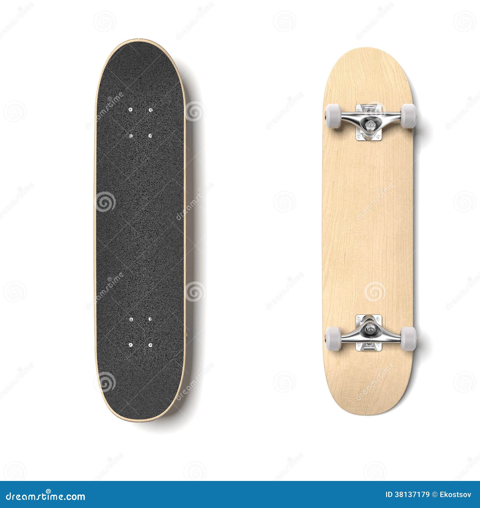 Set Skateboard Deck, Wheel, Tool Allen Keys, Stairs With Rail, Park And