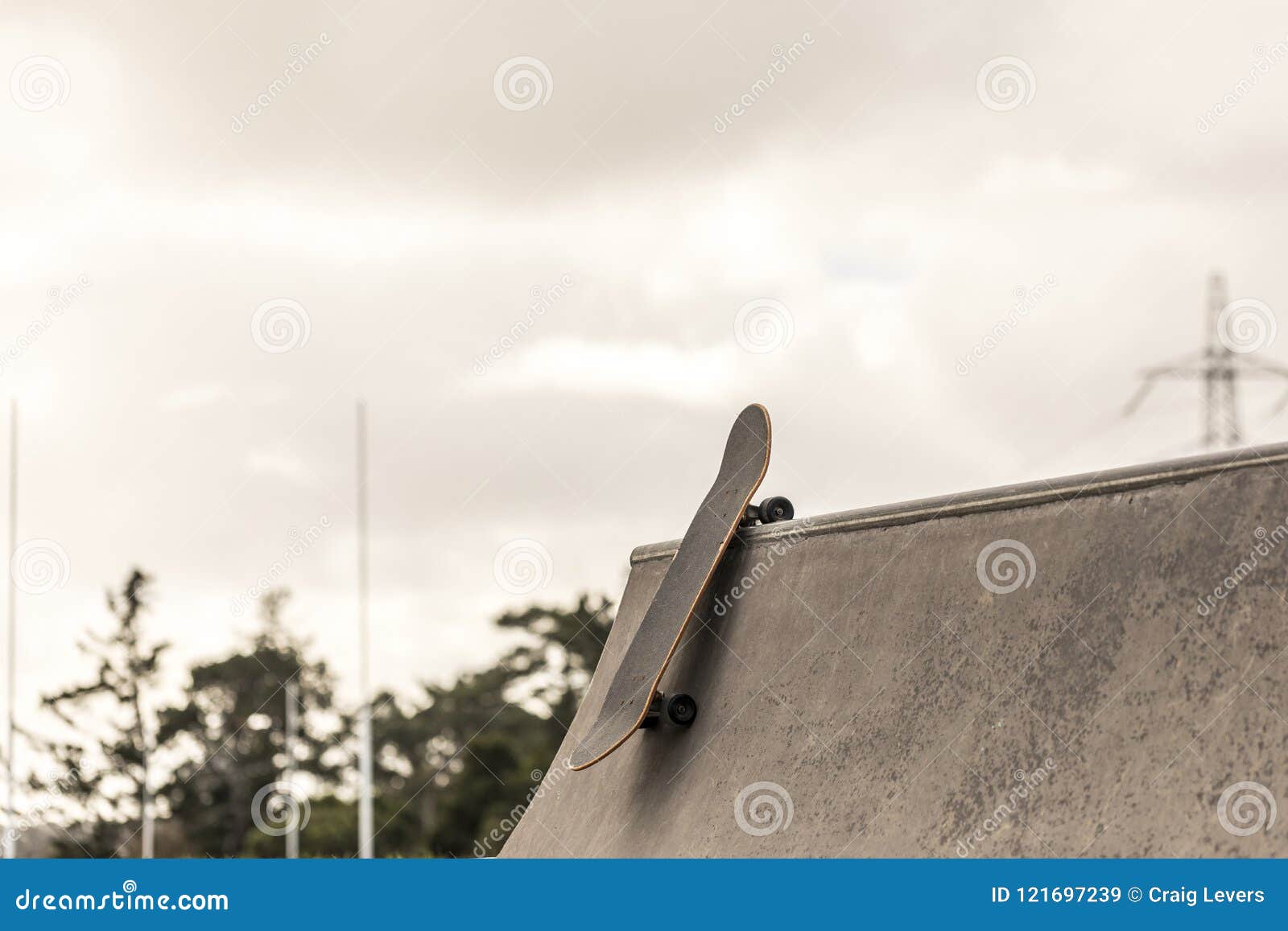 Skateboard on Halfpipe at Skatepark Stock Image Image of culture