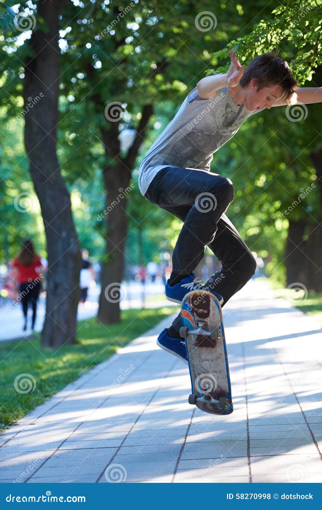 Skateboard jump stock photo. Image of dynamic, people 58270998