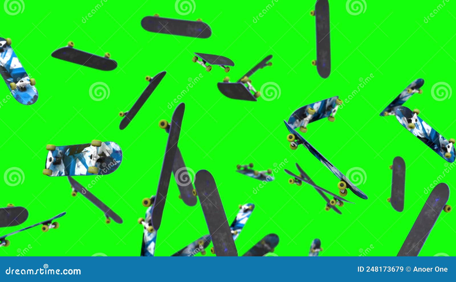 Skateboard Loop Green Screen Animation Stock Video Video of