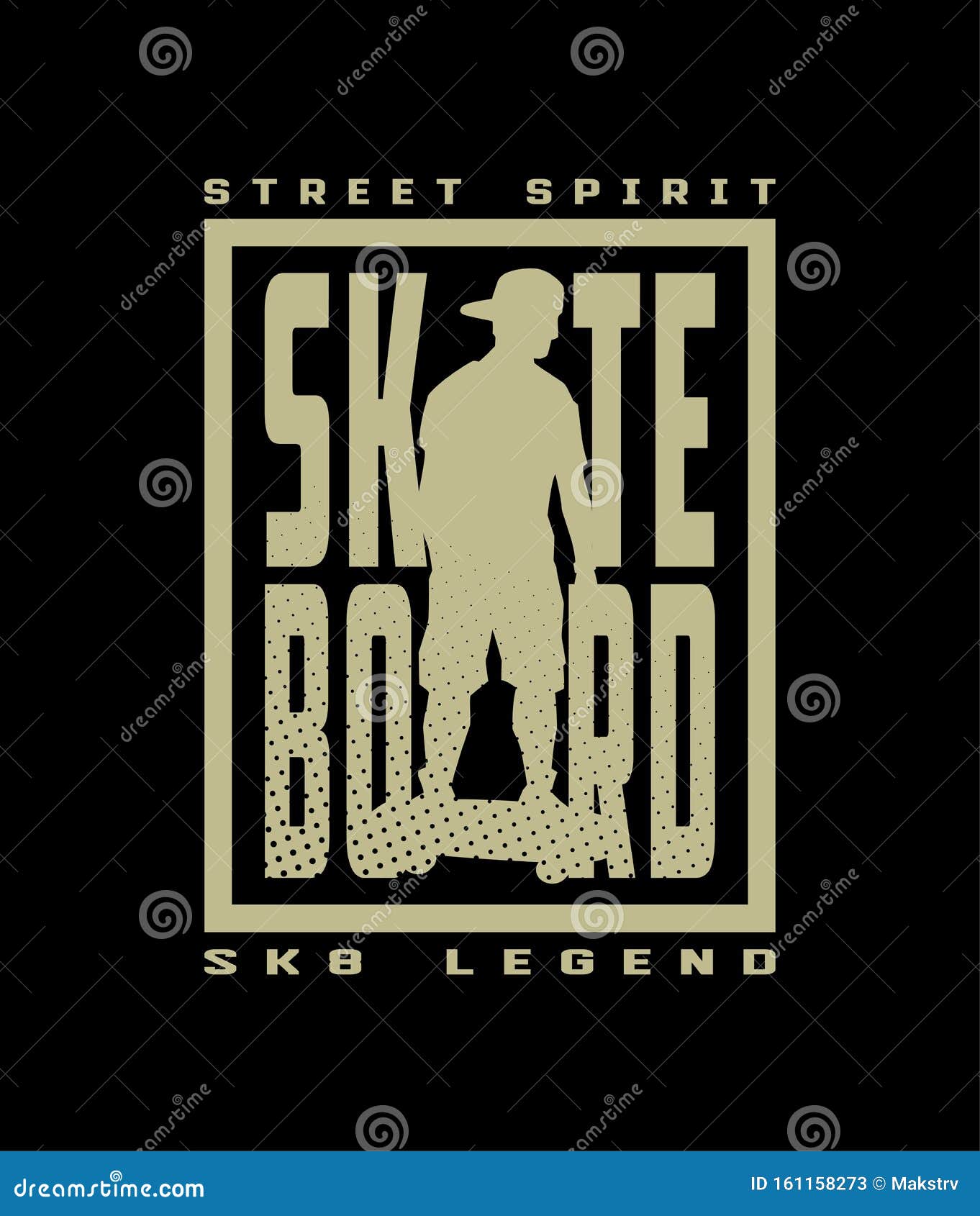skateboard street style, t-shirt  on a dark background.  .
