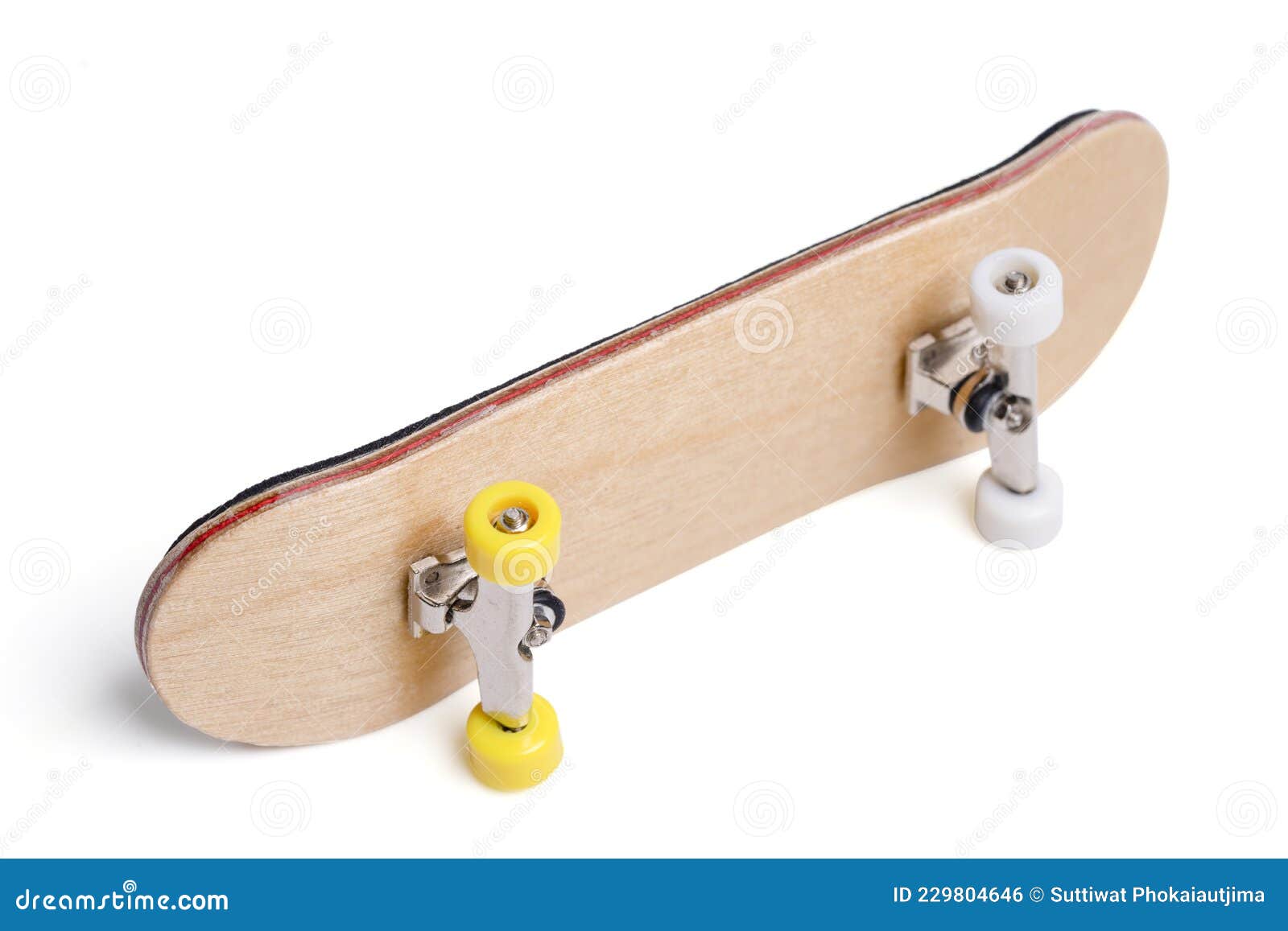Skateboard with Wheels, Trucks on White Background Stock Photo - Image ...