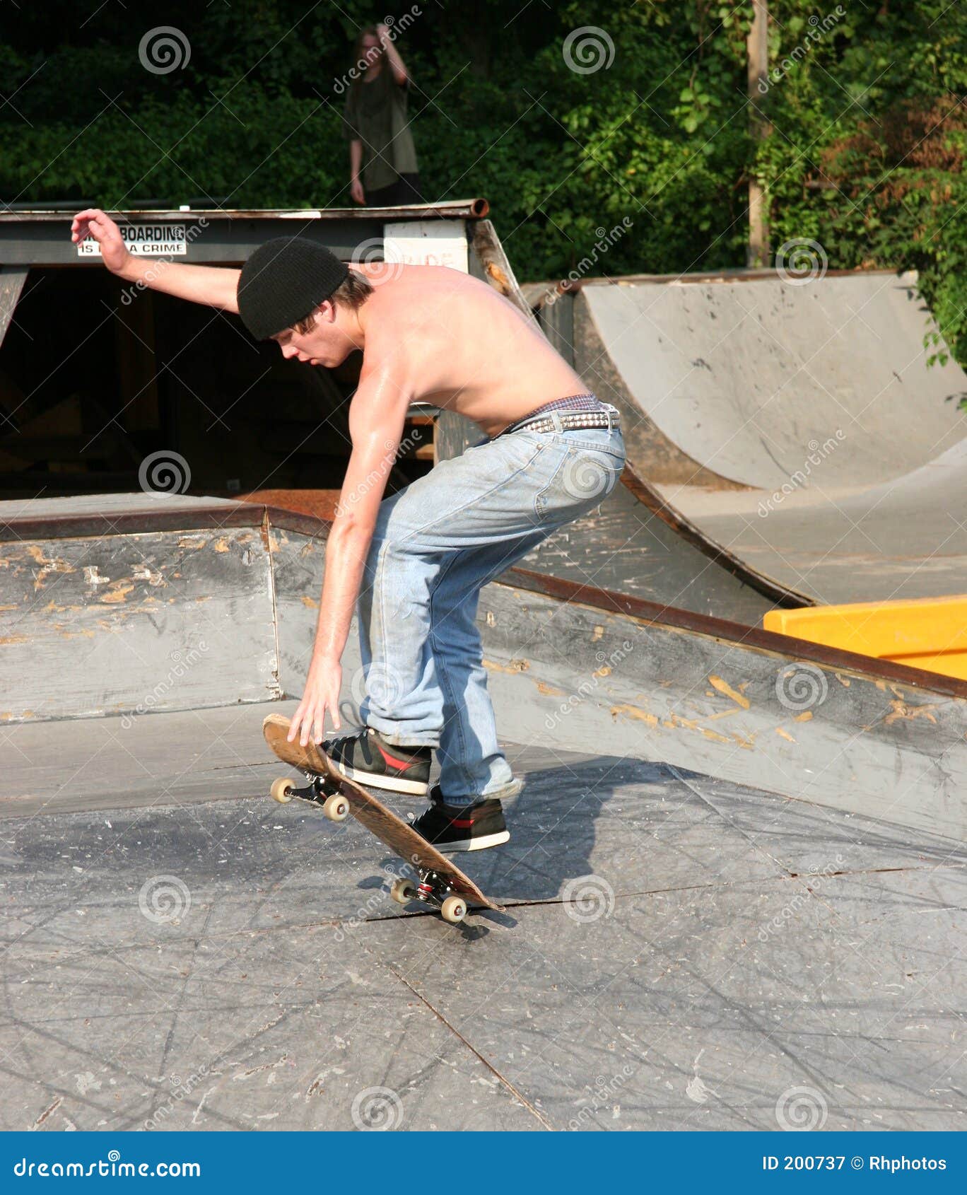 Skateboarder Landing Trick stock image. Image of jumping 200737