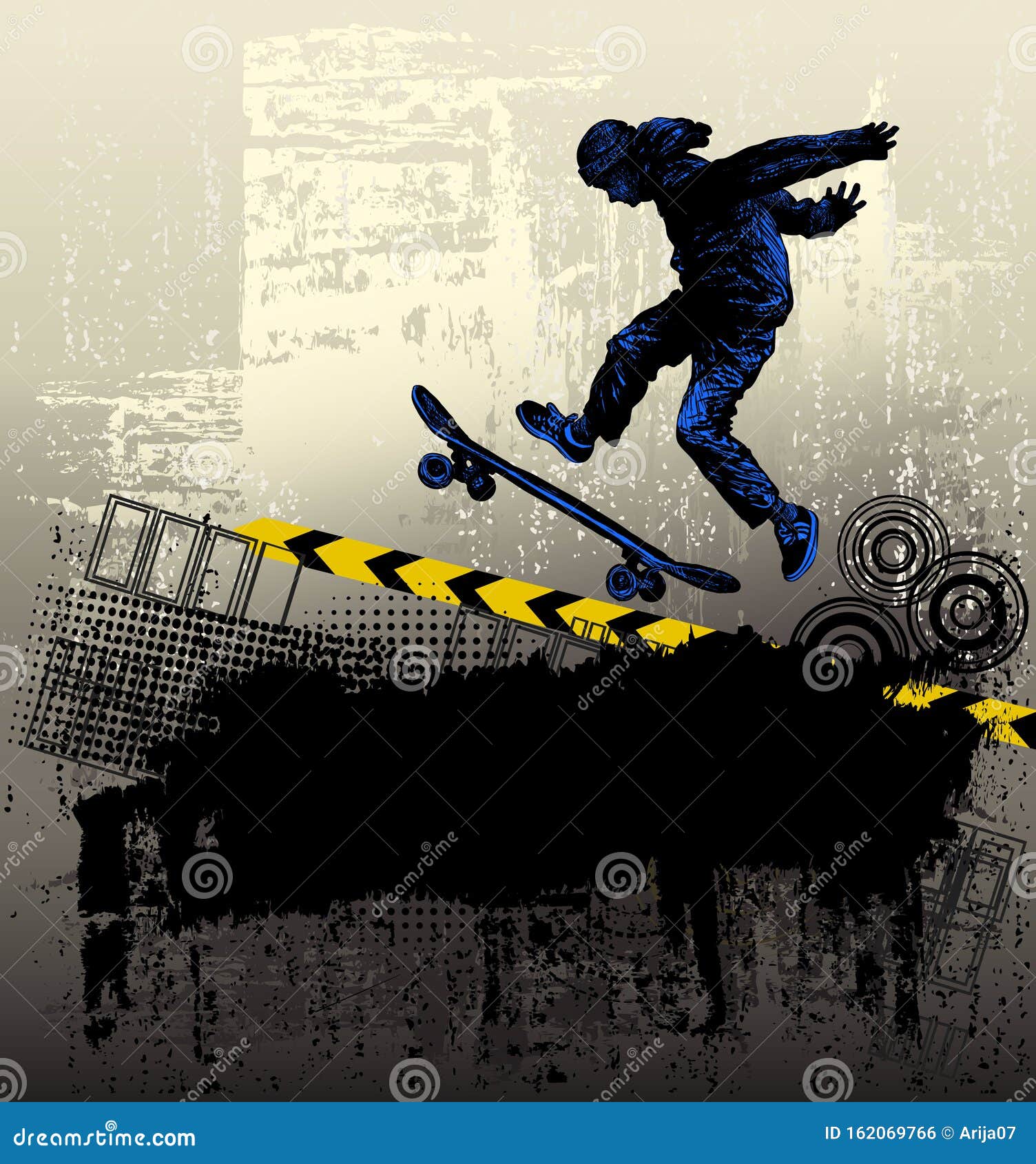 Uitrusting Concurrenten eerlijk Skateboarding Background. Extreme Sports Illustration with Guy Skater Stock  Vector - Illustration of skateborder, skater: 162069766