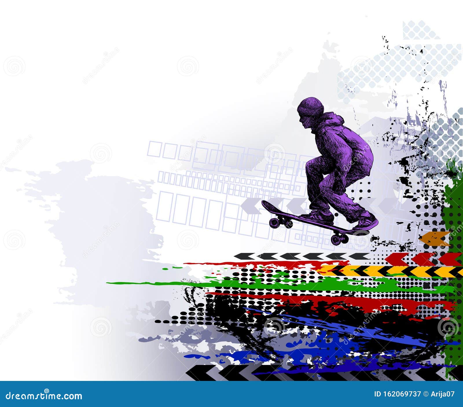 skateboarding background. extreme sports  with guy skater