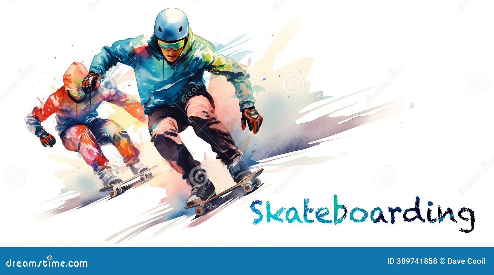 Skateboarding: Olympic Games Clipart Icon Royalty Free Stock Photo