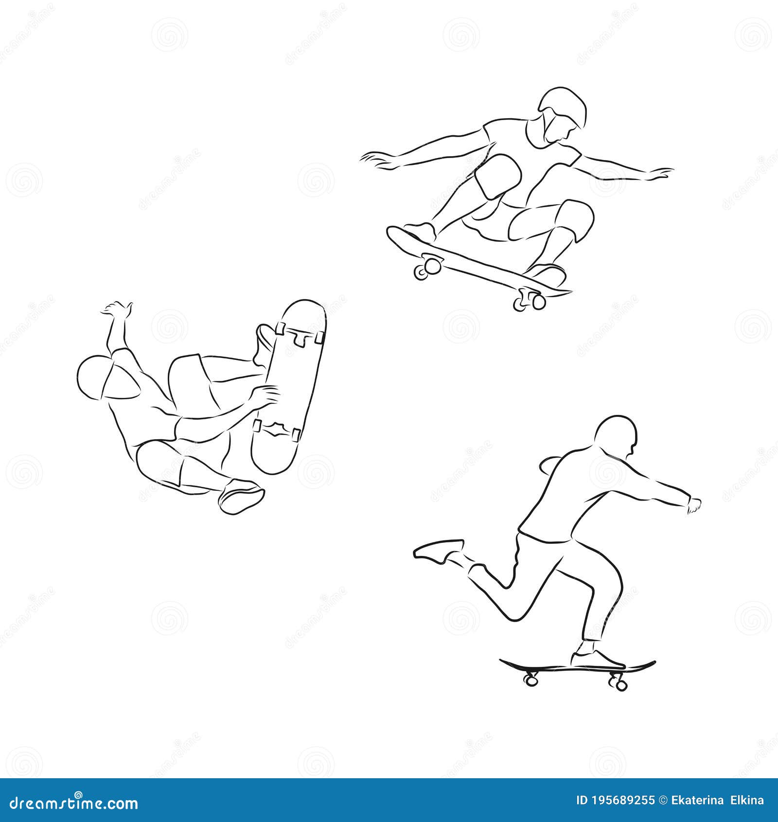 Skater Sketch Illustration Stock Illustration - Download Image Now -  Skateboarding, Skateboard, Drawing - Art Product - iStock